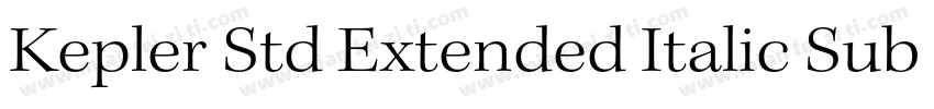 Kepler Std Extended Italic Subhead字体转换